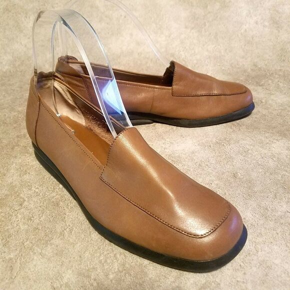 Lizflex by Liz Claiborne Womens Charleston Sz 7 Brown Leather Slip On Loafers - Picture 5 of 9